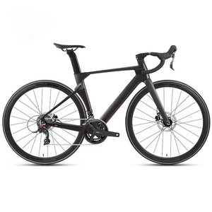 Bicicleta de Carretera con Cuadro de Fibra de Carbono Completo, 22 Velocidades, Ruedas con Frenos de Disco Hidráulicos, Ligera, Directo de Fábrica, Reduce la Resistencia, Color Rojo - Product Image 4