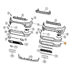 Sección Inferior del Parachoques Delantero para Jeep Compass 68351543AA, Pieza de Repuesto de Plástico, 2017 2018 2019 2020 2021 - Product Image 4