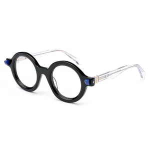 MB-1276 Import fashionable women's large round frame acetate optical eyeglasses