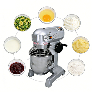 Mélangeur à pâte à <span class=keywords><strong>pizza</strong></span> professionnel, batteur sur socle, bol en acier inoxydable 20L, 3 vitesses, 230V 50Hz, usage intensif pour l'Europe - Product Image 1