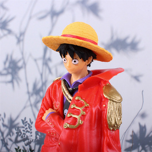 En boîte pour Anime Art 20e anniversaire résine figurine chapeau de paille rouge Luffy cape avec cape noire 25cm pour les collectionneurs - Product Image 4