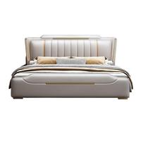 Ensembles de meubles de chambre modernes pour la maison, lit Queen Size confortable, cadre en bois King Size, direct usine, design sans lavage, rangement rotatif