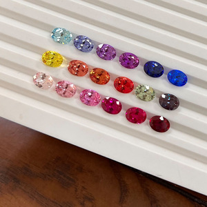 Giấy chứng nhận đá quý nhân tạo tròn/cắt kiểu dáng lạ, nhiều màu sắc, bao gồm Ruby, Emerald, <span class=keywords><strong>Sapphire</strong></span> dùng làm đồ trang sức & nhẫn - Product Image 3