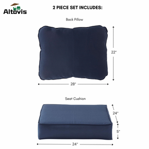Custom Comfortable Patio <strong>Lounge</strong> <strong>Chairs</strong> <strong>Cushion</strong> with Removable Cover Weatherproof Fabric for Poolside and Garden - Product Image 2