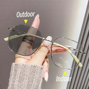 Gafas de Computadora con Prescripción para Mujer, Montura Grande, Anti Luz Azul, Fotocromáticas, Moda 2025 - Product Image 1