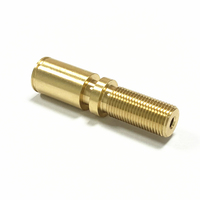 Tige filetée en laiton usinée CNC, axe en cuivre, broche en laiton sur mesure non standard pour équipement de capteur d'instrumentation automatisée