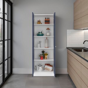 <span class=keywords><strong>Kronos</strong></span> Weiß und <span class=keywords><strong>Kronos</strong></span> Blau Mehrzweckschrank mit fünf Regalböden - Product Image 3