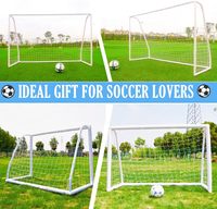Buts de football pliables d'extérieur pour jardin avec cadre en ABS résistant aux intempéries, piquets de sol, but de football portable pour enfants