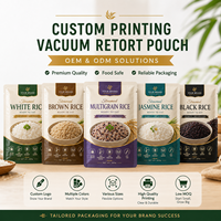 Sachet Doypack en feuille d'aluminium thermoscellable pour riz en conserve, riz instantané et plats préparés, avec impression OEM, Marque YouLai