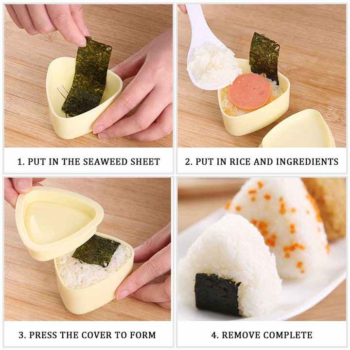 Stampo Per Onigiri In Acciaio Inox – A Forma Di Triangolo, Antiaderente, Per Riso, Sushi, Cioccolato