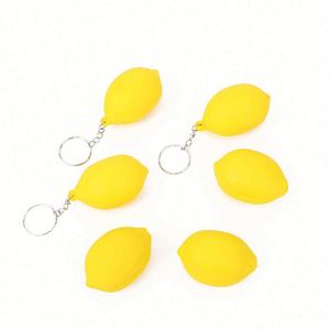 Custom Logo PU Lemon Keychain Advertising Branded <b>Stress</b> Ball Toys - Product Image 3