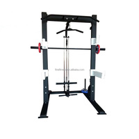 Rack de musculation pliable multifonctionnel intelligent en acier pour usage domestique, idéal pour l'entraînement de musculation et les exercices de fitness.