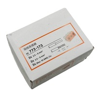 Connecteur 773-173 en stock pour boîtes de jonction, neuf, original allemand, 6mm², 3 conducteurs, boîtier transparent, couvercle rouge 773 173