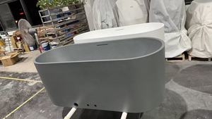 Vendita calda di pietra Super speciale vasca da bagno di ghiaccio di alta qualità idromassaggio bagno di ammollo vasca da bagno per il bagno moderno vasca da bagno - Product Image 4