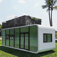 Capsule écologique de luxe de 20 à 40 pieds Serres préfabriquées modernes Pod pour l'extérieur en acier Cabine Apple de luxe