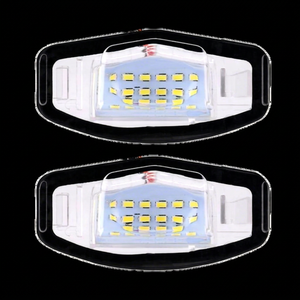 ไฟป้ายทะเบียน LED สีขาวเหมาะสำหรับ Acura Honda Gen Honda Sedan เป็นต้น2แพ็ค18 SMD Xenon ขาว - Product Image 1