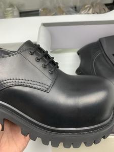 Produits de dropshipping 2026 : Chaussures Derby formelles pour hommes en cuir de vachette à motif imprimé, noires, à semelle épaisse et à bout large - Product Image 4