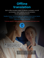 Traducteur de langues professionnel T18 Mini multi-mode, écran 3,0 pouces, caméra 800W, traduction vocale/texte/photo en ligne/hors ligne