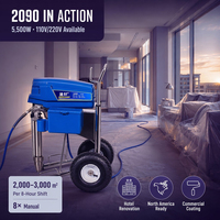 Pistolet de pulvérisation sans air professionnel 220V haute tension pour usage domestique, machine à peinture sans balais pour revêtements et latex