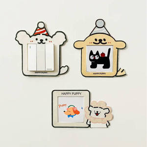 Autocollant pour interrupteur en forme de chiot mignon, design de dessin animé encadré, décoration murale amovible pour la maison et les chambres d'enfants - Product Image 1