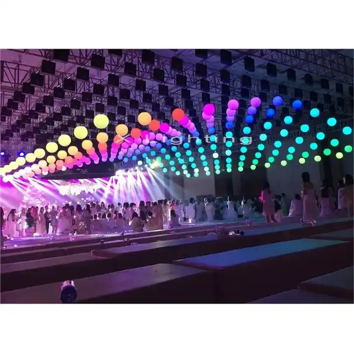 무대 조명 디스코 무대 Led 리프팅 볼 Dmx RGB Led 리프트 볼 키네틱 볼 조명 시스템