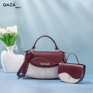 Sac à main vintage <span class=keywords><strong>QAZA</strong></span> 2024 pour femme, grand sac bandoulière avec chaînes décoratives, sac messager à poignée supérieure, pas cher - Product Image 1