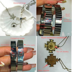 Pulsera <span class=keywords><strong>de</strong></span> Disco Redondo con Moneda, Chapada en Oro PVD <span class=keywords><strong>de</strong></span> 18K, Acero Inoxidable, Grabado Láser Personalizado con Inicial, Joyería Unisex al por Mayor - Product Image 4