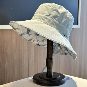 Chapeau de pêcheur pliable double face pour femme, chapeau d'été à large bord pour la protection solaire, chapeau d'extérieur amincissant le visage - Product Image 3