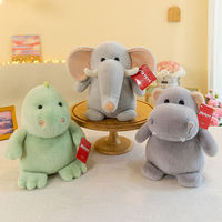 Authentique Gros Éléphant Hippopotame Dinosaure Griffe Machine Poupée En Peluche Jouet Cadeau D'anniversaire Pour Enfants