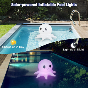Pulpo <span class=keywords><strong>Solar</strong></span> piscina luz iluminación con Control remoto Sensor de paisaje luces inflables brillo brillante <span class=keywords><strong>Solar</strong></span> alimentado estanque flotante - Product Image 3