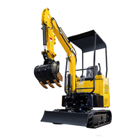 Mini-excavatrice de chantier de 1,5 tonne, neuve, avec godet Vicsec, foreuse à roche, tarière, mini-excavatrice hydraulique à chenilles