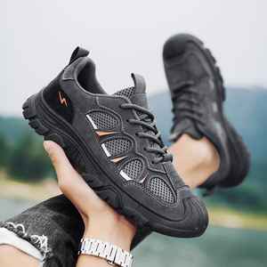 Jick New Men's Sports Shoes Breathable Mesh Fabric Suede TPU Midsole Slip-On Lightweight Rubber Sole Anti-slip Outdoor Shoes - Product Image 3