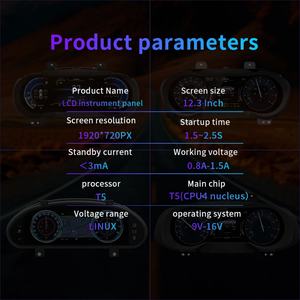 Panel de Instrumentos Digital con Pantalla LCD de 12.3'' y Conexión USB para Maserati Levante 2016-2023, Basado en Android - Product Image 4