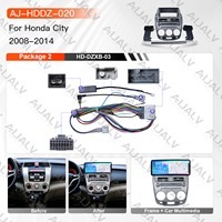 Lecteur DVD de voiture avec écran tactile de 12,3 pouces, Android Auto sans fil, CarPlay, GPS, BT, WiFi, DSP, vidéo de voiture pour Honda City 08-14, climatisation manuelle