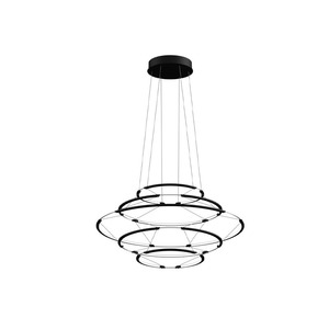 Nemo Drop 9 Chandelier Black Round LED Pendant <b>Light</b> <b>Remote</b> <b>Control</b> For Living And Dining Rooms - Product Image 5