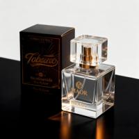 Flacon de parfum transparent carré au design portable personnalisé, 30 ml, 50 ml, 100 ml, flacons de parfum en verre vides rechargeables avec emballage en boîte