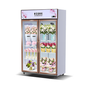 Approvisionnement d'usine ventilateur de refroidissement Transparent 3 portes en verre fleurs fraîches affichage du refroidisseur vitrine du refroidisseur - Product Image 5