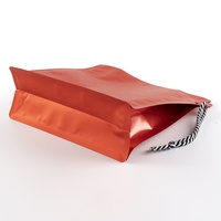 Sacs à café en aluminium à fond plat sans valve, avec fermeture éclair, impression personnalisée, fabrication chinoise, fond carré, 250g, 500g, 1kg