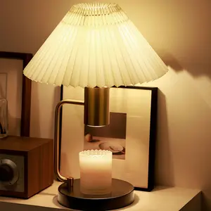 Ароматерапевтическая свеча двойного назначения, настольный плиссированный светильник с плавящимся воском