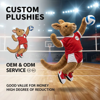 Maskot Boneka Kanguru Bola Voli Berkualitas Tinggi untuk Suvenir Olahraga