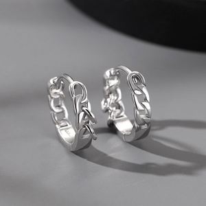Aretes de Aro Pequeños de Plata de Ley 925 con Diseño Geométrico Hueco, Baño de Rodio, Regalo para Mujer, con Piedra Natural de Corte Baguette Cónico - Product Image 2