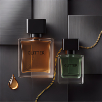 Botol Parfum Kaca Kristal Tinggi 30ml 50ml 100ml Isi Ulang Botol Kaca Persegi Matte Frost