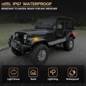 Luci Laterali Dinamiche per <span class=keywords><strong>Jeep</strong></span> Cherokee SJ Wagoneer Grand Wagoneer J10 J20 Pickup CJ-5 Indicatori di Direzione Ripetitori per Parafanghi - Product Image 5