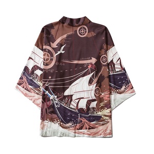 Vente en gros T-shirt à sublimation en polyester à la mode personnalisée T-Shirt pour <span class=keywords><strong>homme</strong></span> Haori <span class=keywords><strong>Kimono</strong></span> cardigan <span class=keywords><strong>japonais</strong></span> pour <span class=keywords><strong>homme</strong></span> - Product Image 4