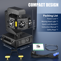 Projecteur à tête mobile haute luminosité 160W RGBW LED avec faisceau rotatif et laser pour discothèque, mariage, soirée, spectacle en direct, bar