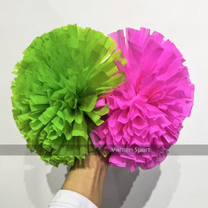 Esprit d'équipe en plastique POM vert pomme vif néon violet bleu royal rouge rose multicolore pom-pom girl sport acclamation danse poms - Product Image 3
