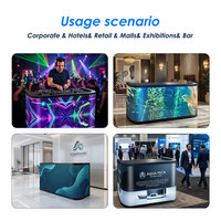 Écran LED flexible d'intérieur haute luminosité, écran incurvé pour cabine DJ, signalisation numérique pour comptoir d'accueil et station d'information