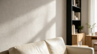 Revestimiento de Pared de Lino Natural Blanco |   Tejido Orgánico Discreto para Espacios Escandinavos, Japoneses y Minimalistas