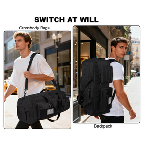 Borsa da Viaggio Sportiva Impermeabile Trailpop 50L con Logo Personalizzato, Borsone Nero da Palestra per Uomo - Product Image 5