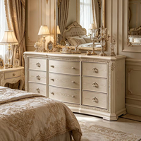 Commode à 9 tiroirs en bois massif de bouleau, style vintage américain, sculptée à la main, moderne, pour chambre à coucher, table de rangement, salon, entrepôt